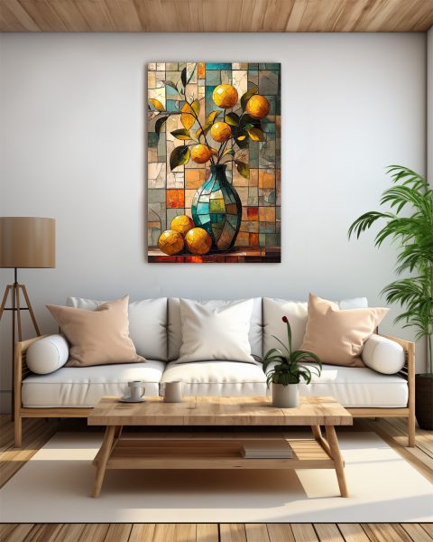 Mozaikinis citrusų žydėjimas Paveikslas Kambaryje