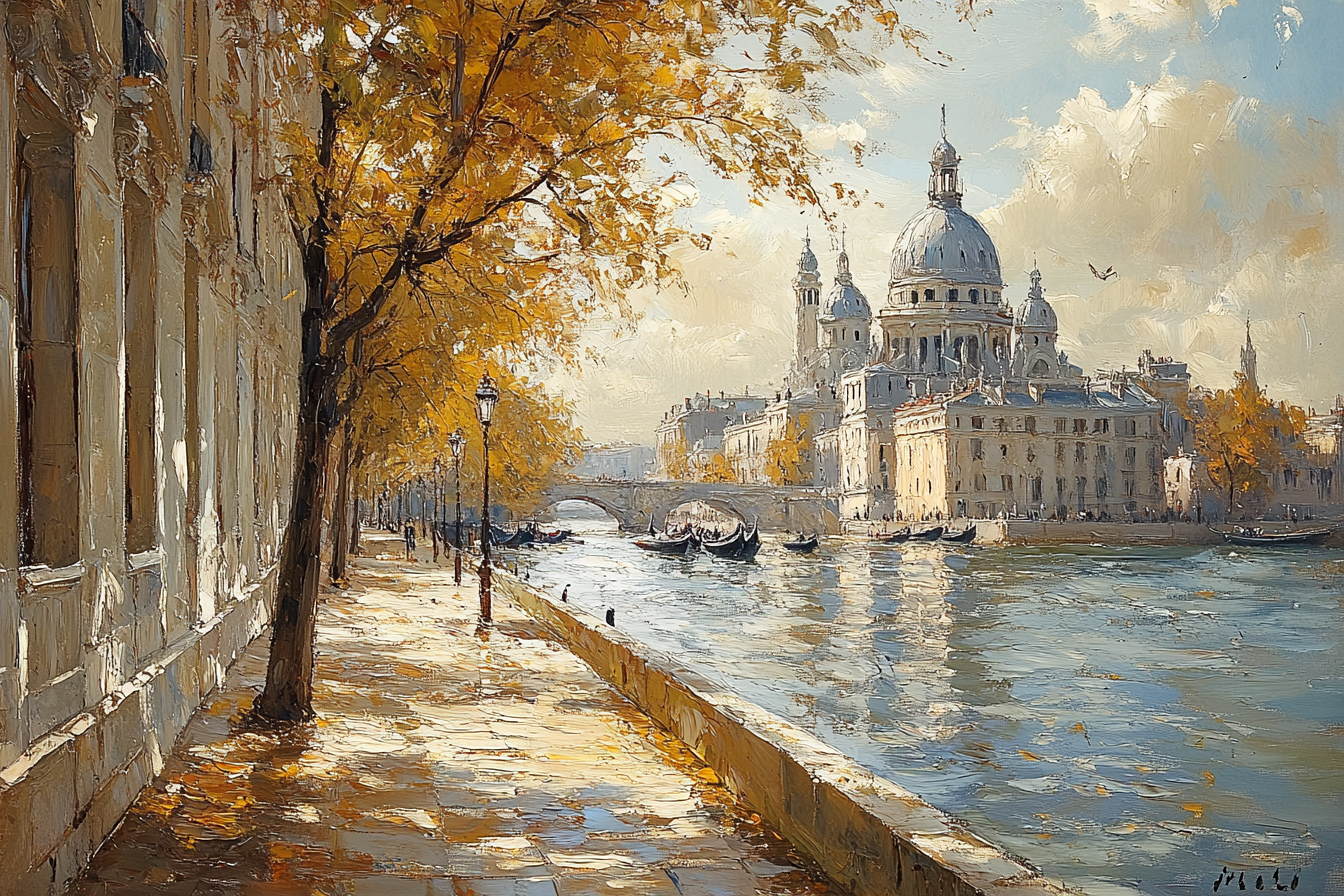 Rudens Harmonija Venecijoje Paveikslas