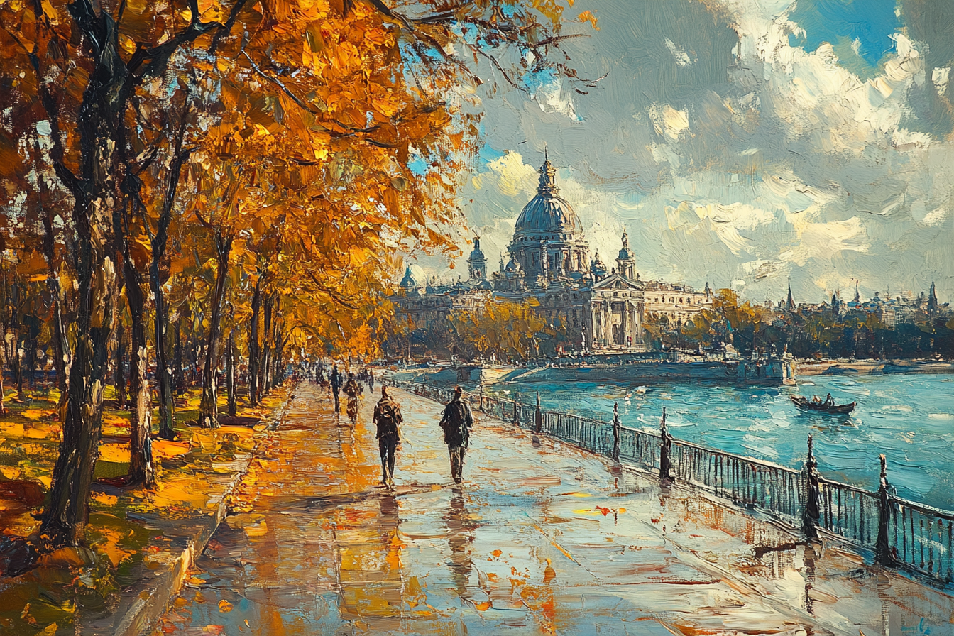 Rudens Atspindžiai Venecijoje Paveikslas